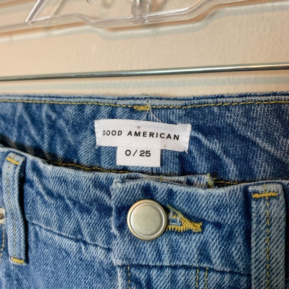 Good American Women's Good Boy Tapered High-Rise Jeans Size 25x31 - Picture 11 of 12